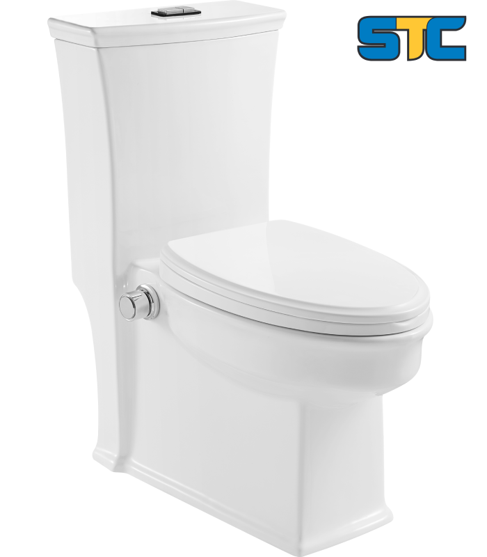 New Project (1) تواليت ابيض قطعة واحدة - Image 1