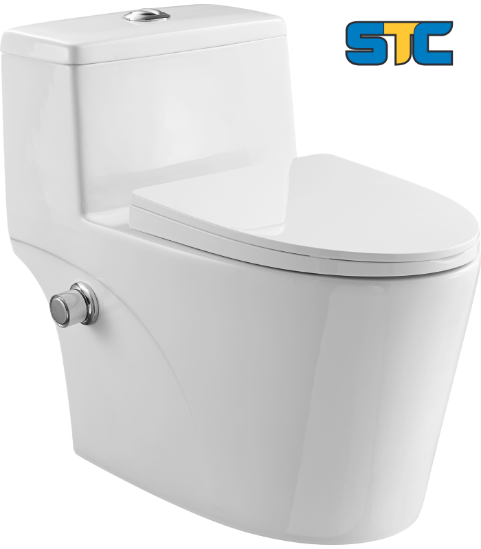 New Project (2) تواليت ابيض قطعة واحدة - Image 1