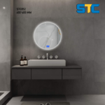 مرأية مثلثة تحتوي على أنارة + هيتر + بلوتوث