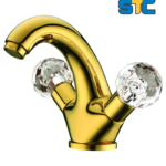 خلاط مغسلة قبضتين كرستال