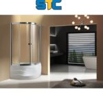 كابينة شاور عميق المنيوم مقوسة