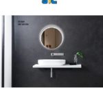 مرأية مدورة تحتوي على أنارة + هيتر