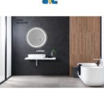 مرأية مدورة تحتوي على أنارة + هيتر + بلوتوث