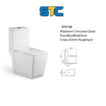 تواليت ابيض قطعة واحدة