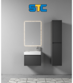 Plywood with matte dark grey painting