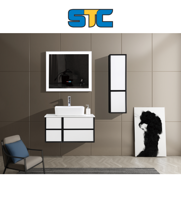 New Project (9) مغسلة PVC - مرأة تحتوي على هيتر و LED - Image 1